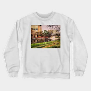 Duck Family at Texas State University Crewneck Sweatshirt